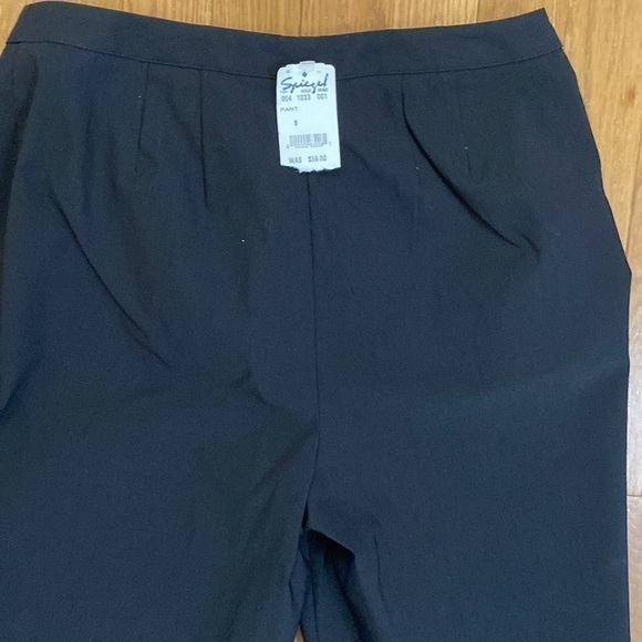 NWT MODA black slacks sequin pants woman’s size 8 - Picture 6 of 7